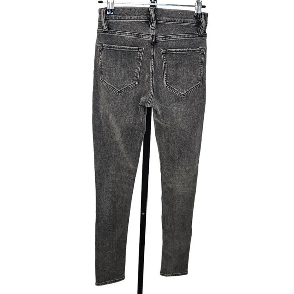 All Saints Womens Grace Slashed  Skinny Jeans Gray Wash Size 24 - Picture 4 of 10